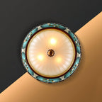 Retro Floral Resin Recessed Flush mount light Ceiling Light