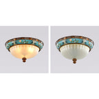 Retro Floral Resin Recessed Flush mount light Ceiling Light