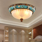 Retro Floral Resin Recessed Flush mount light Ceiling Light