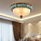 Retro Floral Resin Recessed Flush mount light Ceiling Light