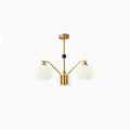 Ribbed Glass Gold Ceiling fixture Chandelier