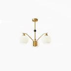 Ribbed Glass Gold Ceiling fixture Chandelier
