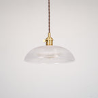 Ribbed Spiral Pendant Swag Light