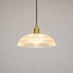Ribbed Spiral Pendant Swag Light