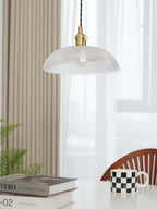 Ribbed Spiral Pendant Swag Light