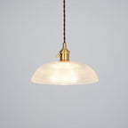 Ribbed Spiral Pendant Swag Light