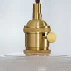 Ribbed Spiral Pendant Swag Light