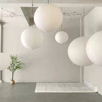 Akari A Round Swag Light (white plug wire)