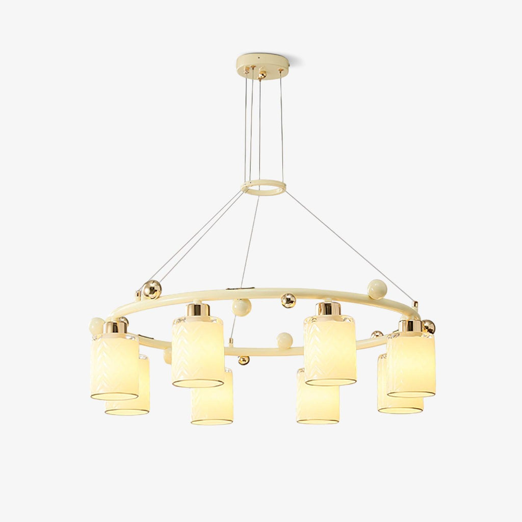 Ring Glass Cup Crown Chandelier