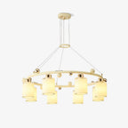 Ring Glass Cup Crown Chandelier