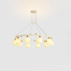 Ring Glass Cup Crown Chandelier