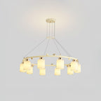 Ring Glass Cup Crown Chandelier