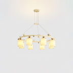 Ring Glass Cup Crown Chandelier
