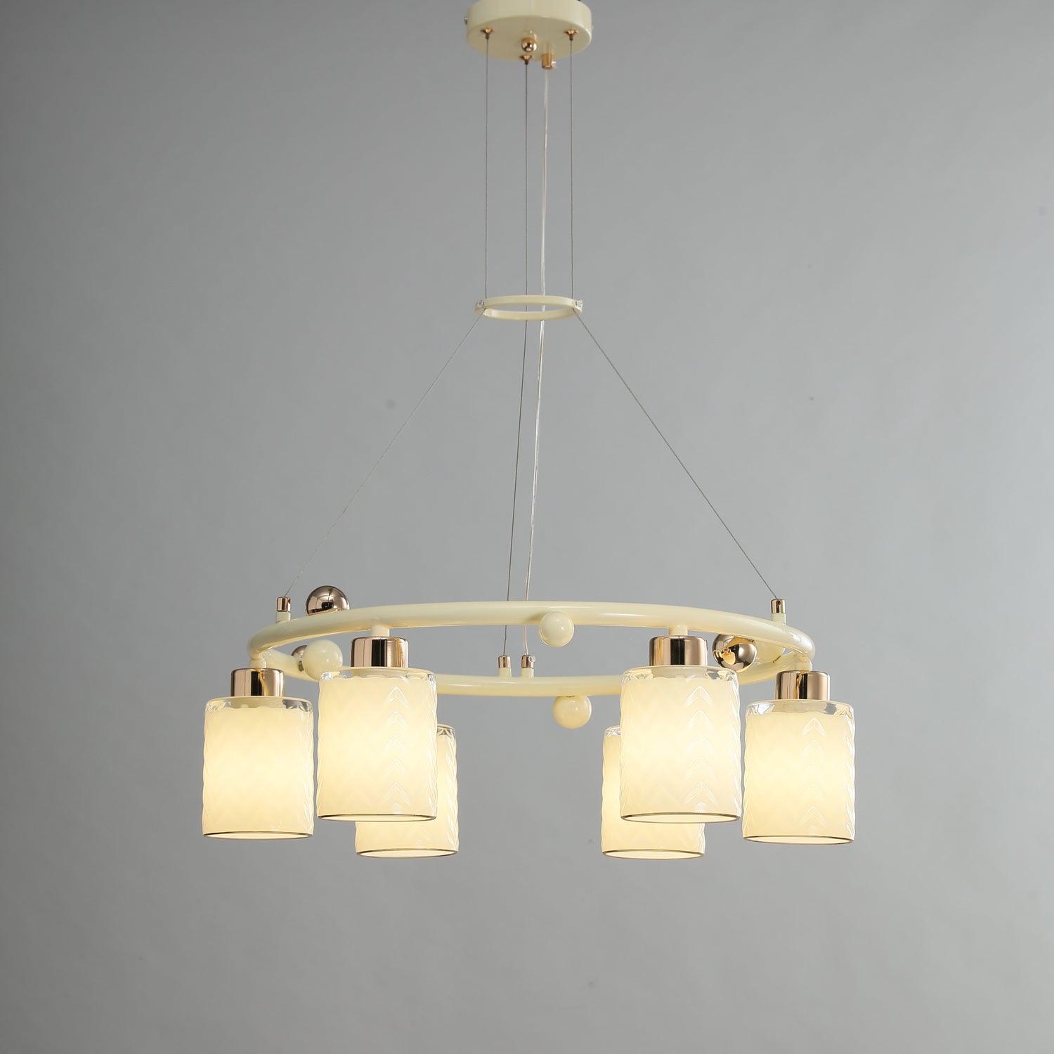 Ring Glass Cup Crown Chandelier