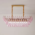 Rose Prism Glass Chandelier