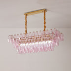 Rose Prism Glass Chandelier
