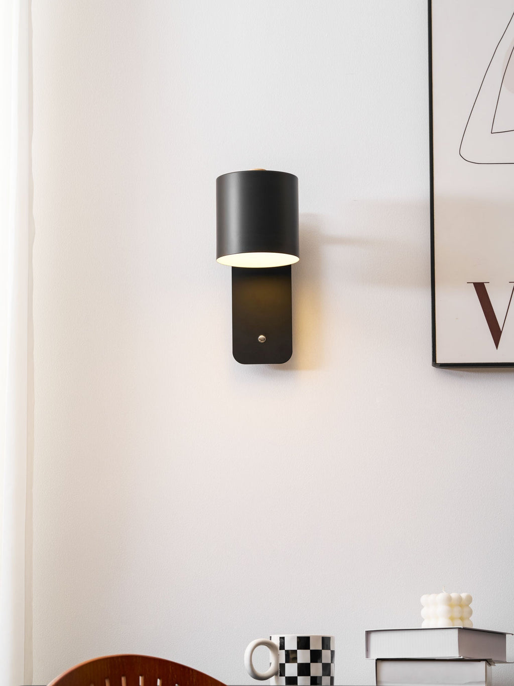 Rotatable Cylinder Rechargeable Wall Lamp
