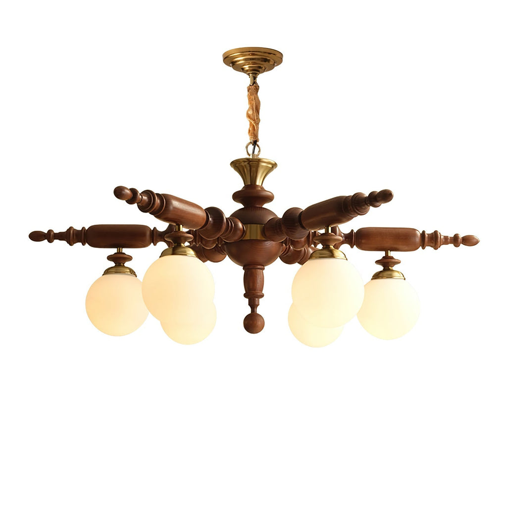 Rotating Stick Crown Chandelier