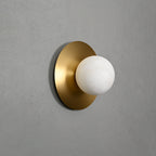 Round Alabaster Orb Sconce
