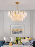 Round Cloud Glass Electrolier Chandelier