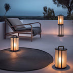Round Pillar Acrylic Lantern Floodlight Outdoor Lamp