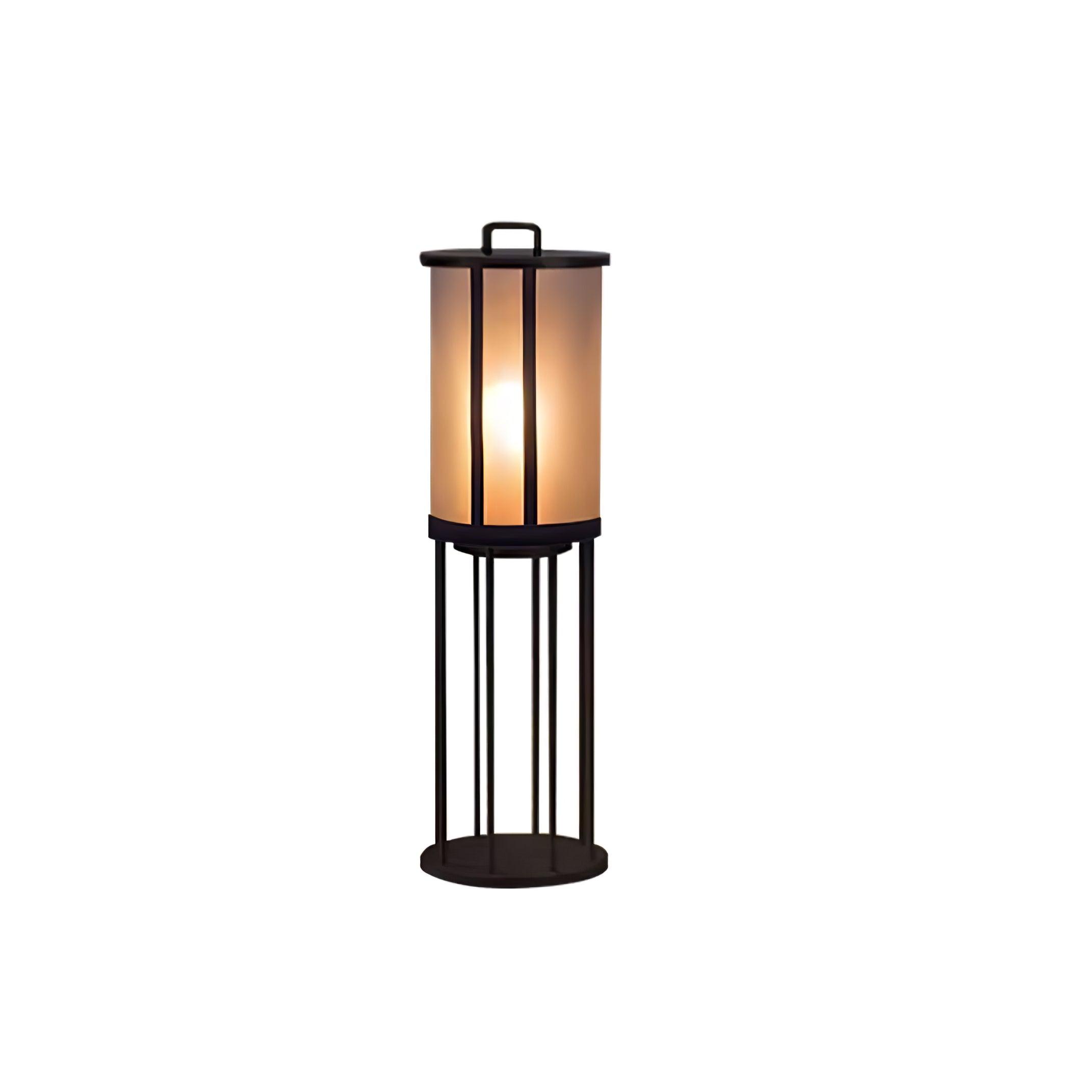 Round Pillar Acrylic Lantern Floodlight Outdoor Lamp