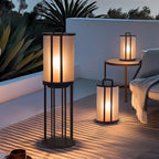 Round Pillar Acrylic Lantern Floodlight Outdoor Lamp