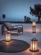 Round Pillar Acrylic Lantern Floodlight Outdoor Lamp