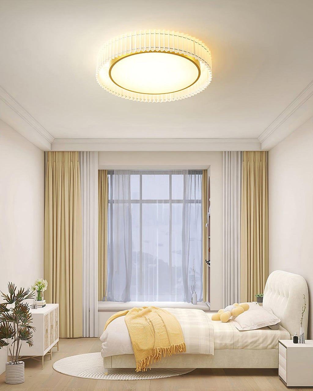 Round Pleated Ceiling-mounted light Ceiling Lamp