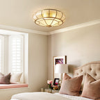 Round Textured Glass Overhead fixture Ceiling Light
