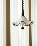 Ruffled Shade Pendant Lamp