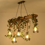 Rustic Wooden Candelabrum Chandelier