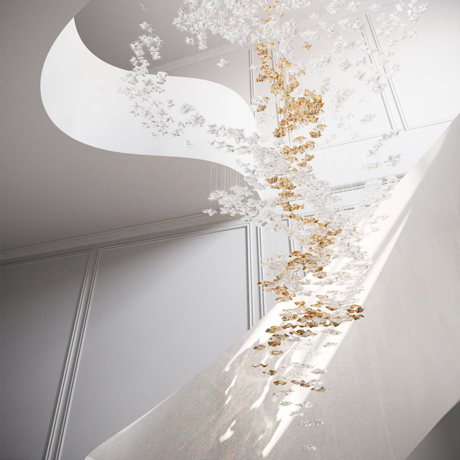 Tidal Art Glass Ceiling light fitting Pendants