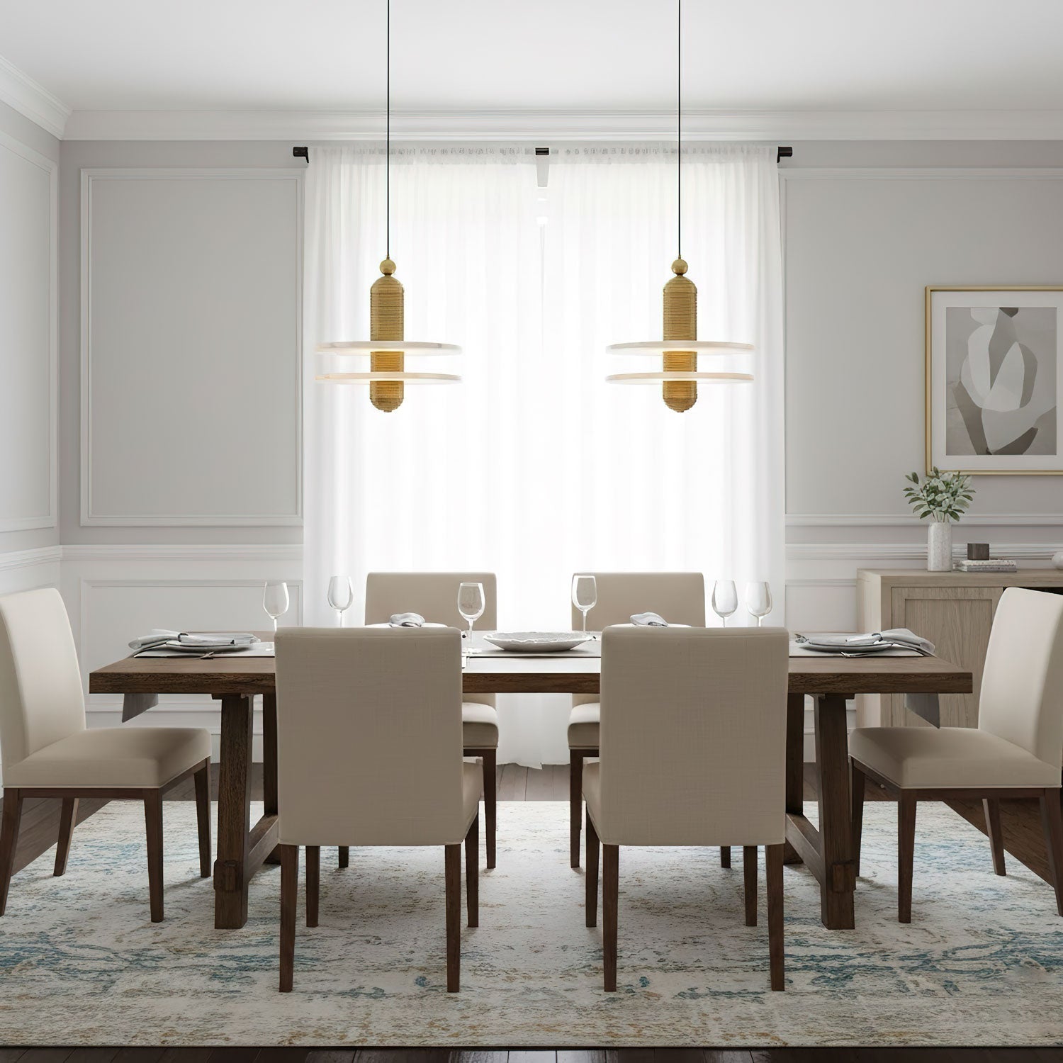 Saturn Alabaster Pendant Light