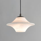 Saucer Alabaster Droplight Pendant Light