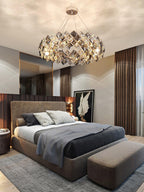 Scale Crystal Round Electrolier Chandelier