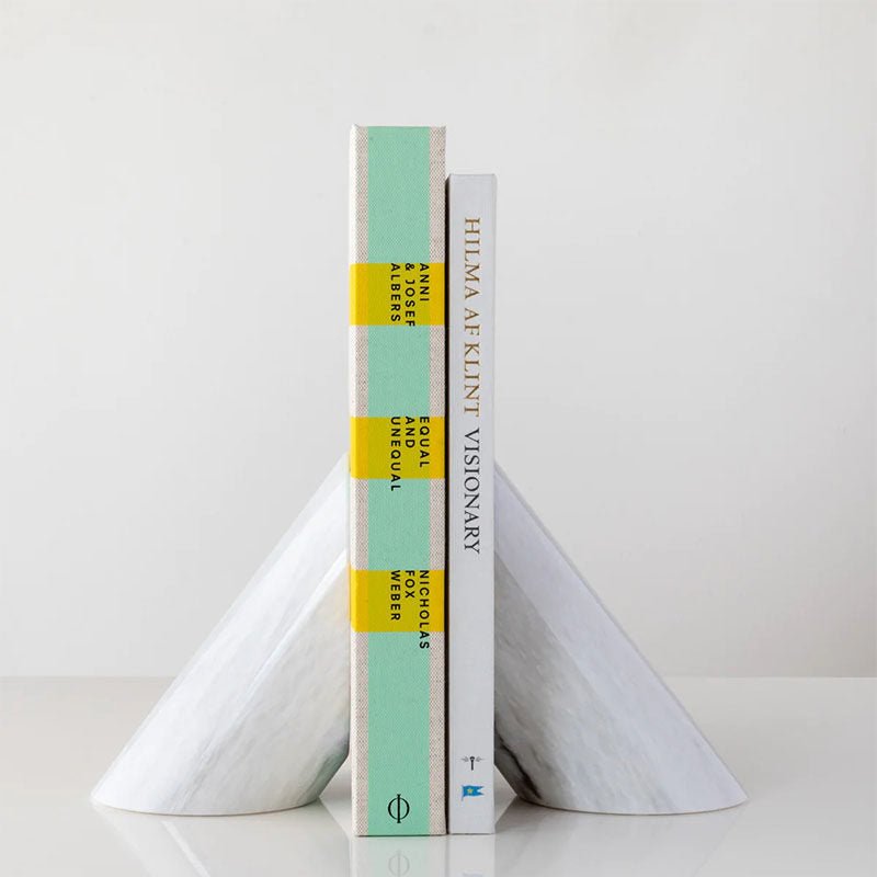 Sculpted Marble Bookends