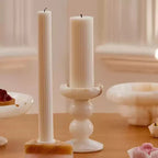 Sculpted Jade Candle Holder