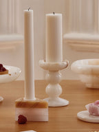 Sculpted Jade Candle Holder