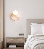 Serpentine Travertine Wall Sconce