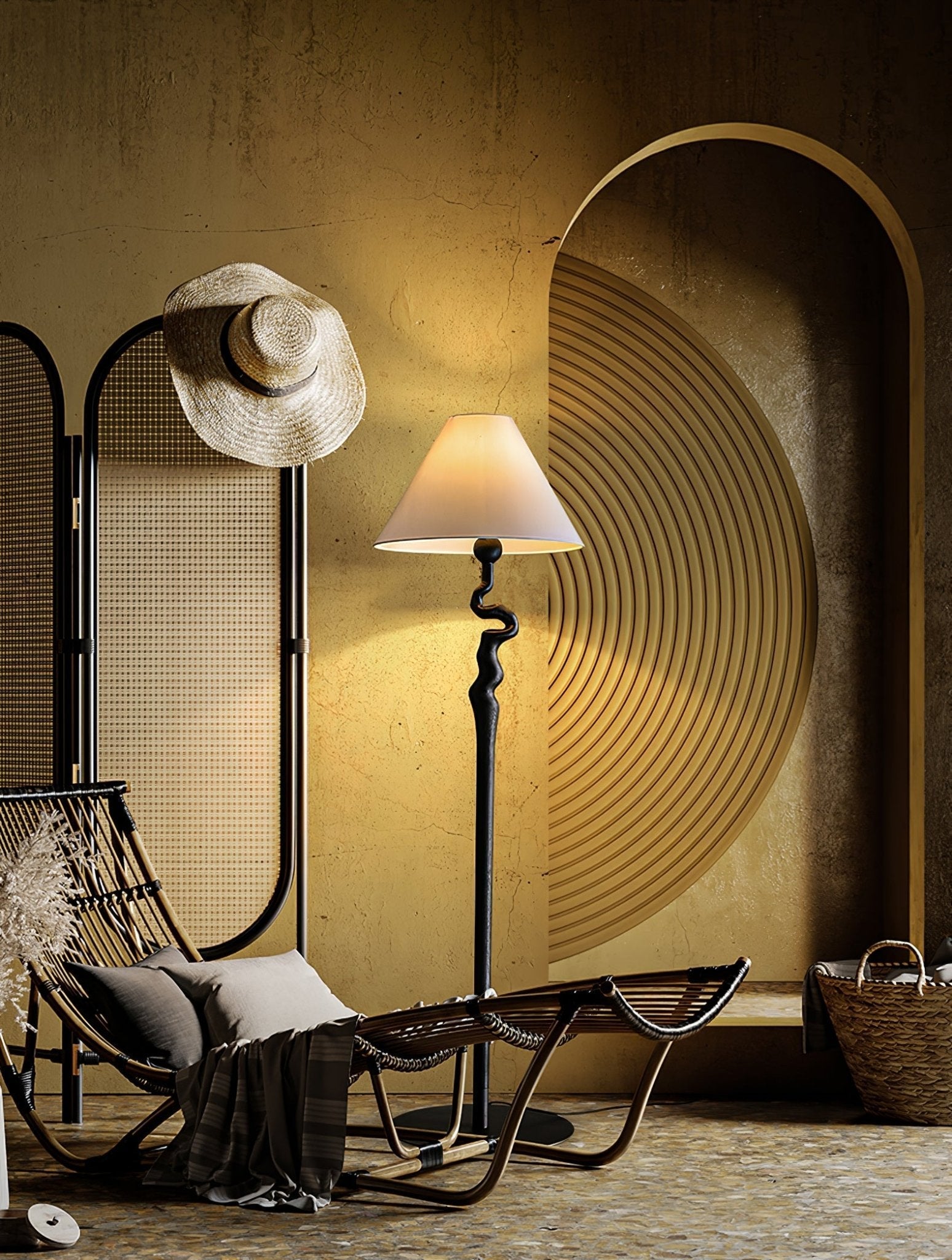 Serpentine Twist Accent Lamp Floor Lamp