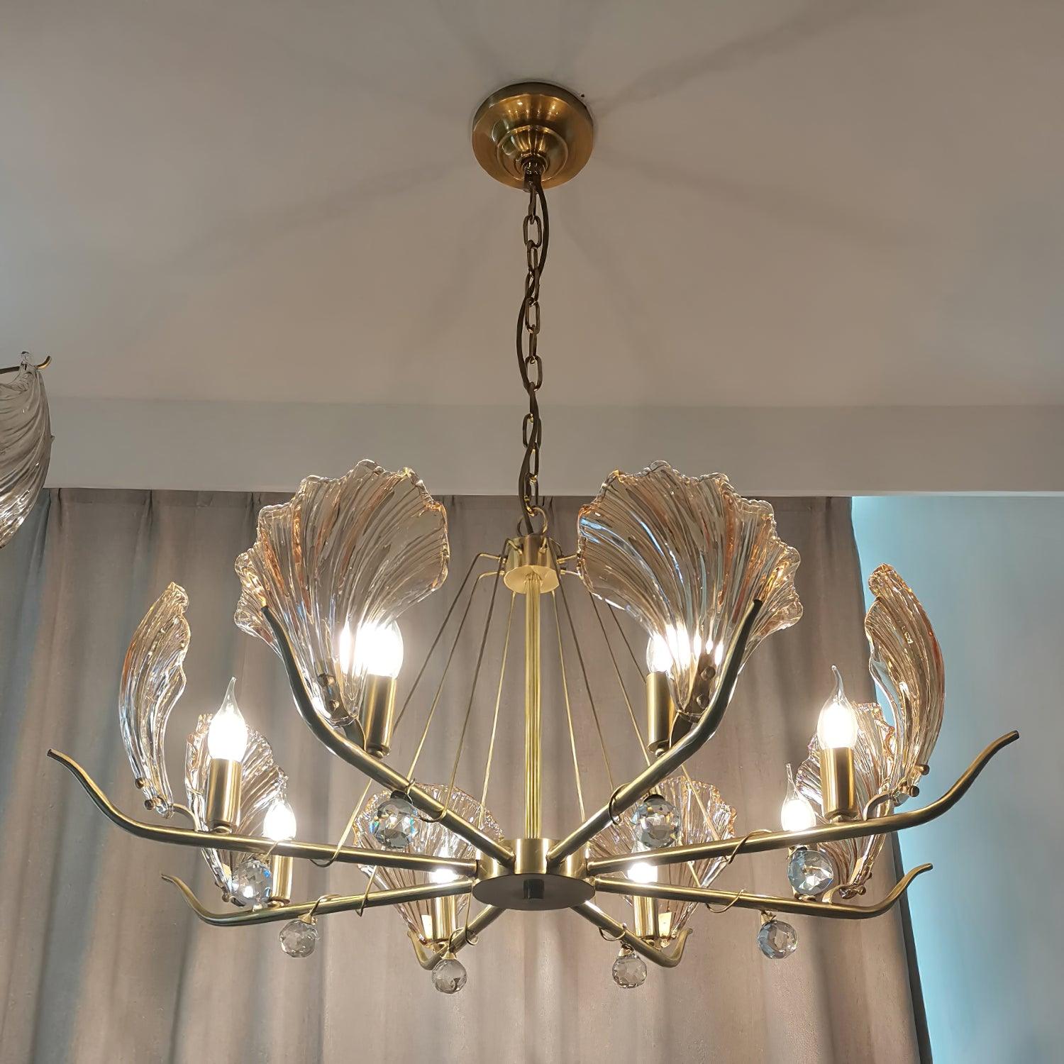 Shell Crystal Crown Chandelier