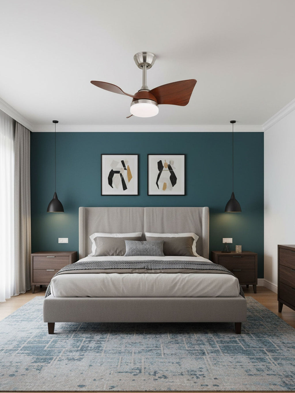 Silven Curve Ceiling Fan Light