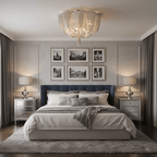 Silver Chain Tassel Ceiling Light