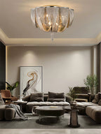 Silver Chain Tassel Ceiling Light