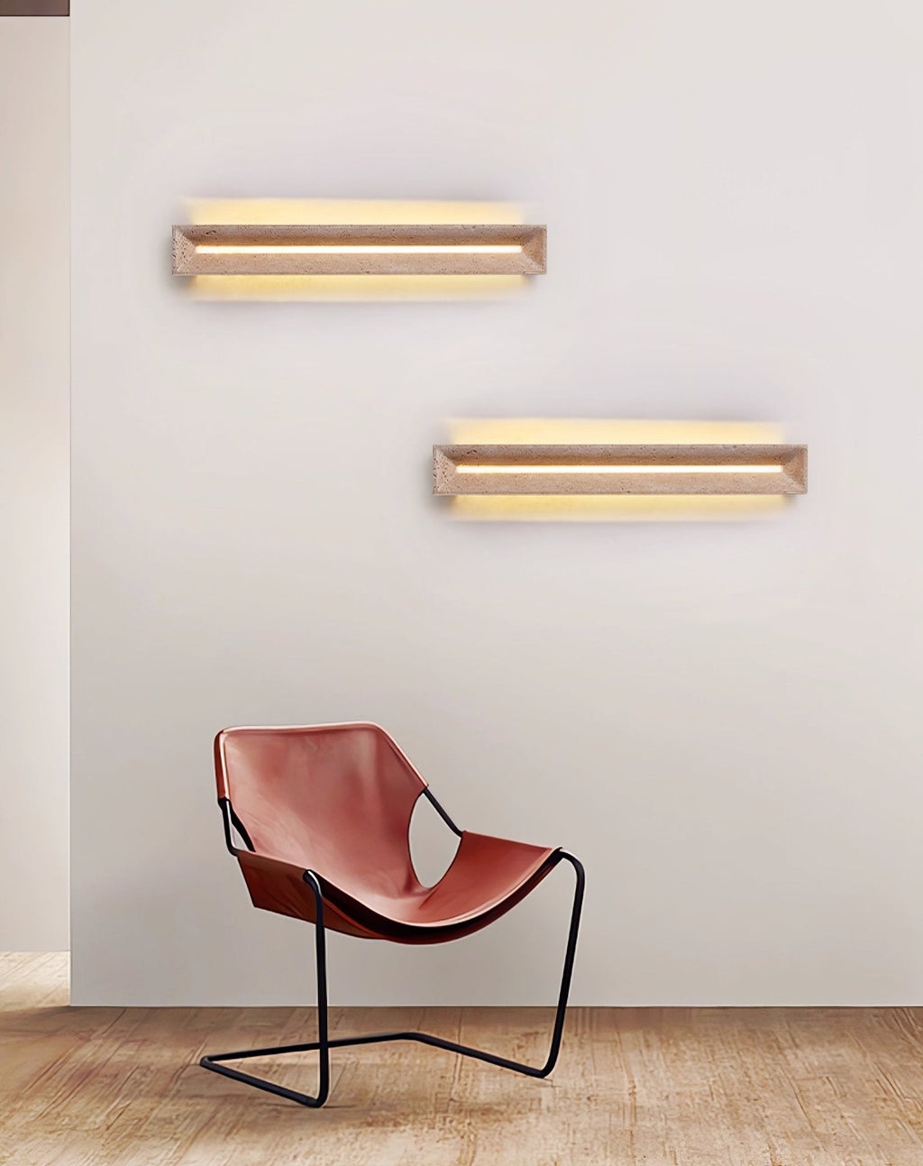 Solace Travertine Beam Wall Light