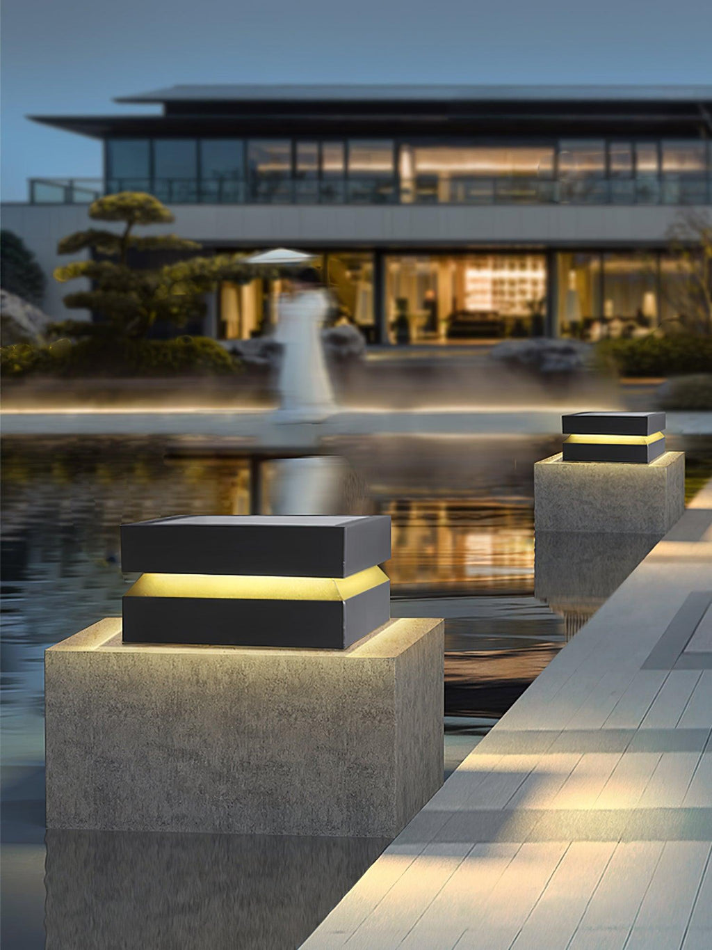 Square Post Floodlight Outdoor Light