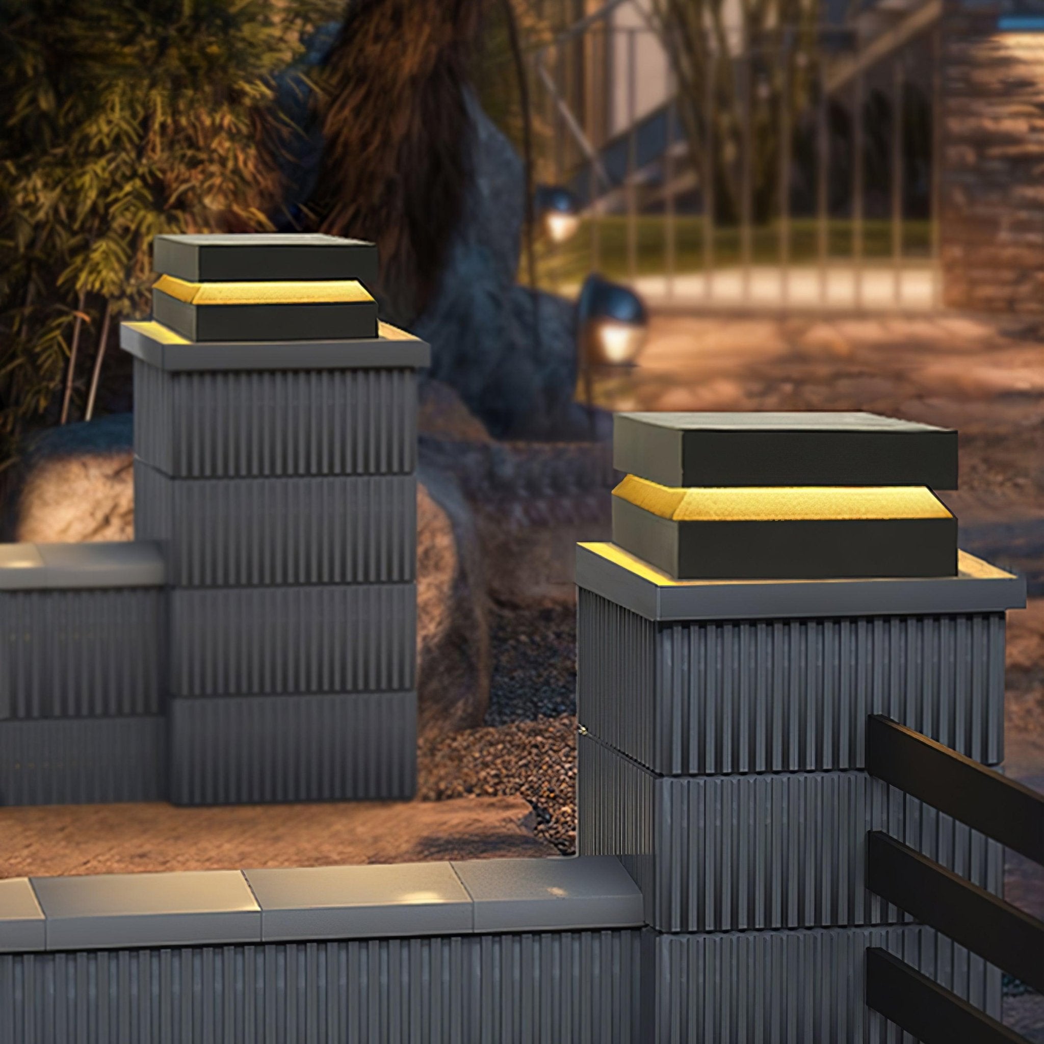 Square Post Floodlight Outdoor Light