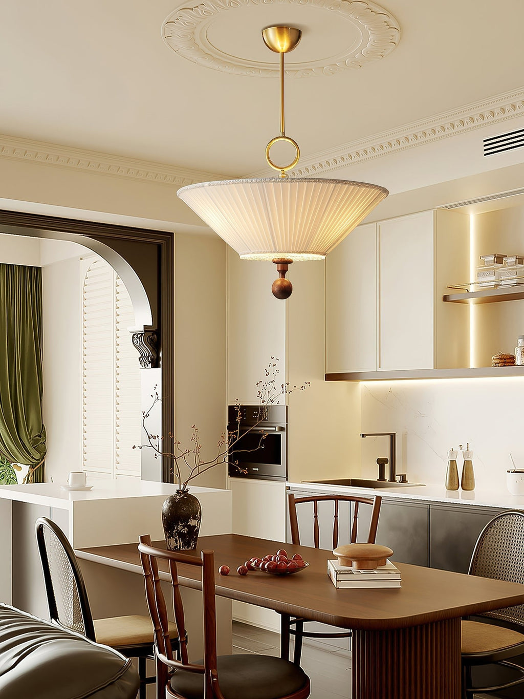 Solaria Pleated Pendant Light