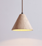 Solis Cone Travertine Pendant Lamp